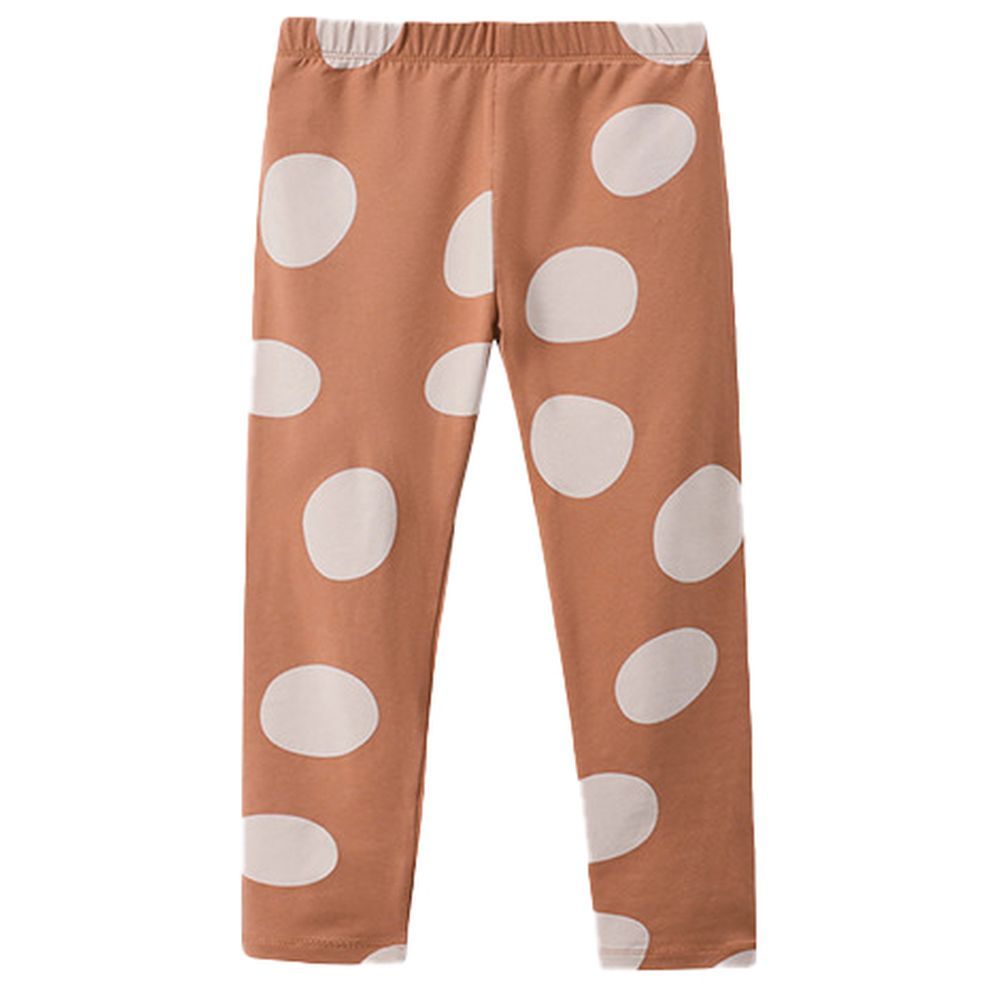 Sugar Rush - Polka Dotted Regular Pants - Brown