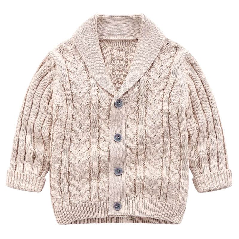 Sugar Rush - Solid Regular V-Neck Full Sleeves Cardigan - Beige