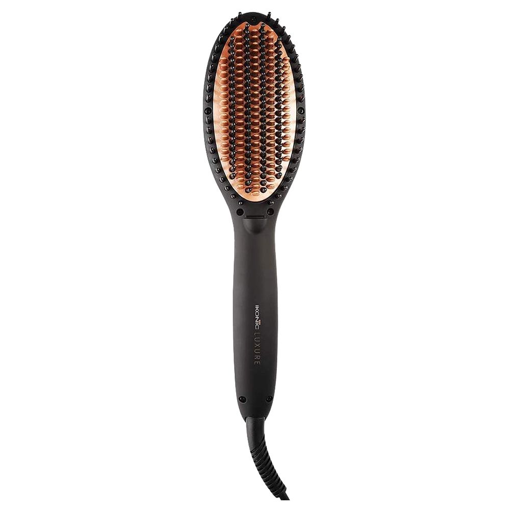 Ikonic - Hair Straightener Hot Brush - Black