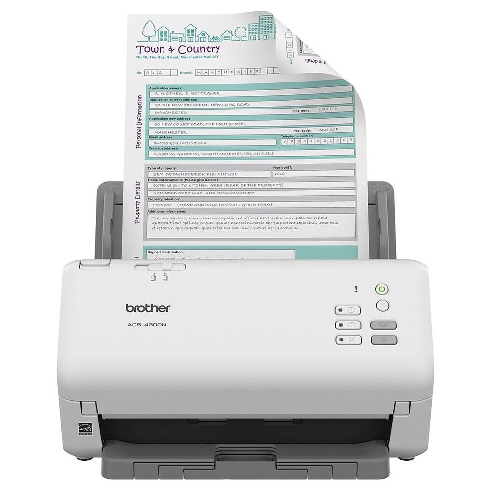 Brother - ADS-4300N Professional Desktop Document Scanner