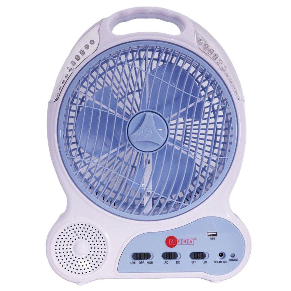 Afra - Rechargeable Led Fan - White - 5 W