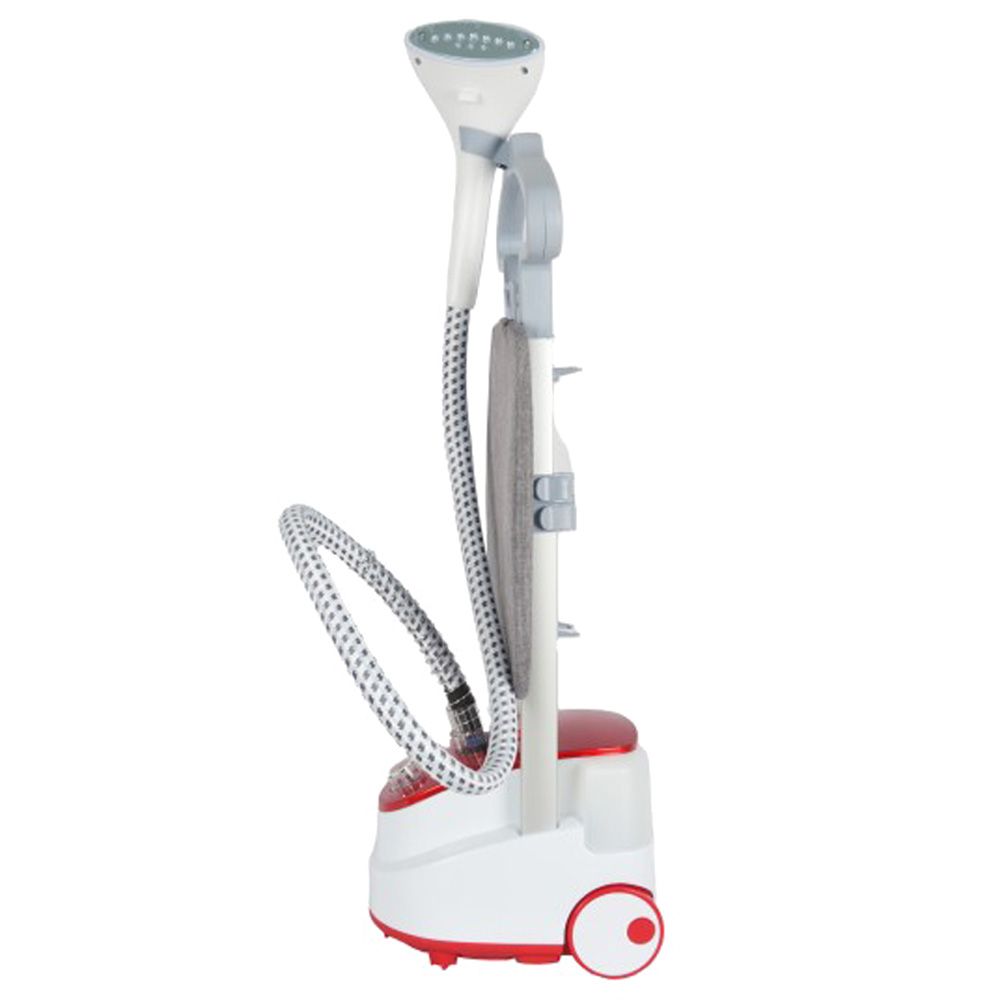 Afra - Garment Steamer With Iron Board - White/Red - 1.6 L