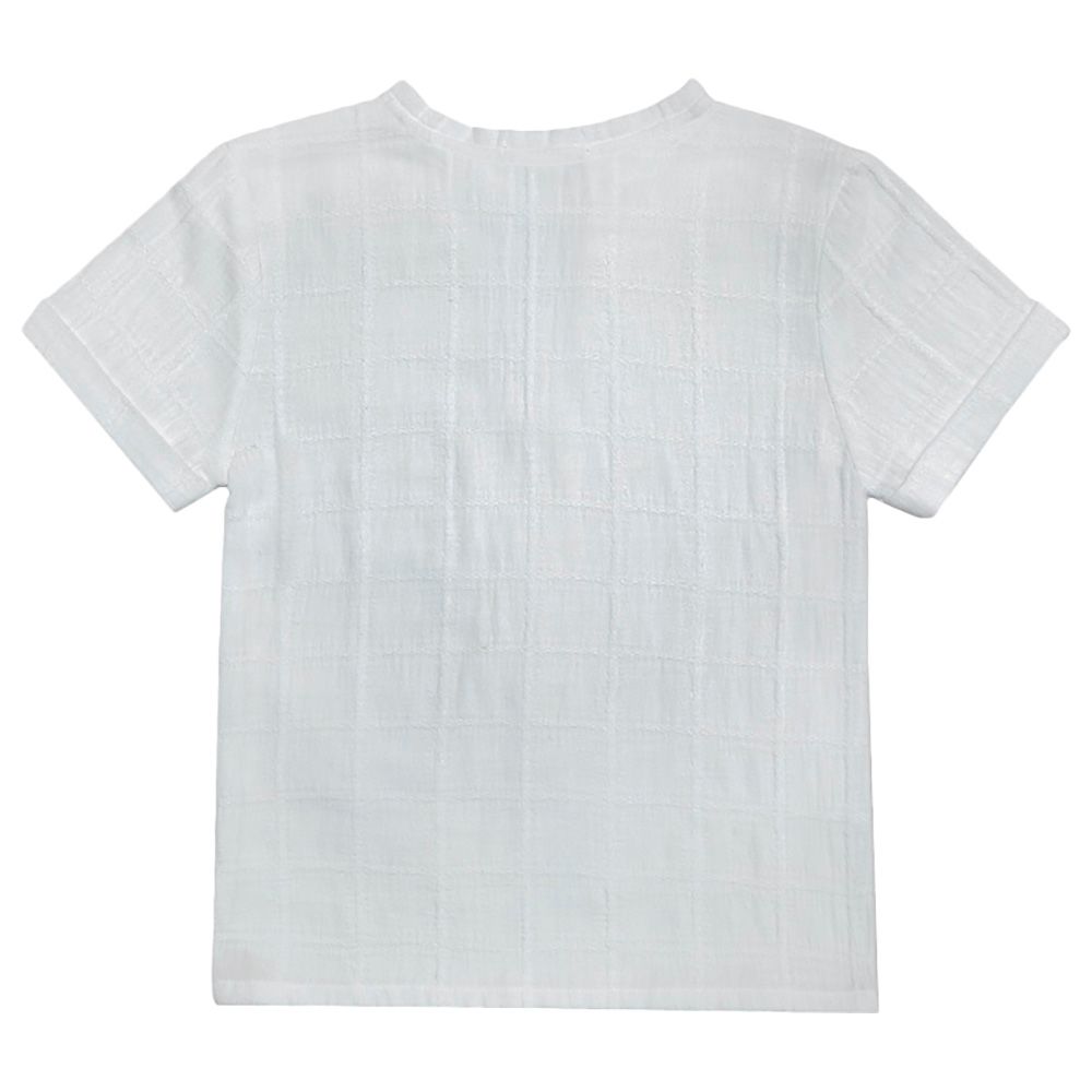 Jules & Juliette - Alfred Short Sleeves Rolled Sleeves T-Shirt - White