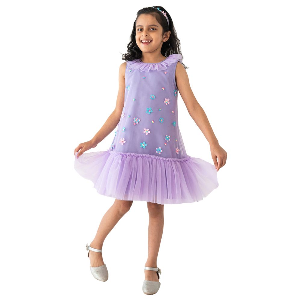 A Little Fable - Dainty Garden Dress - Lavender