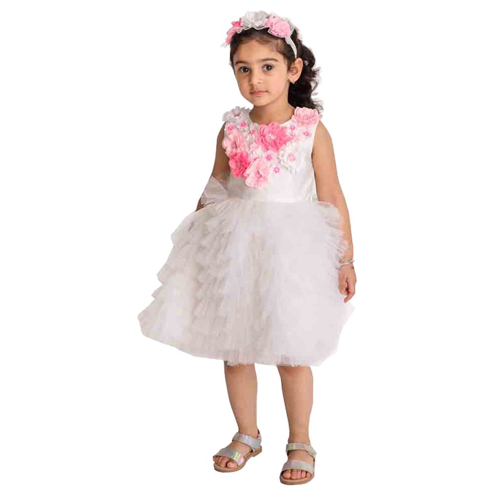 A Little Fable - 2Pc-Set - Provence Cascade Dress & Doll - White