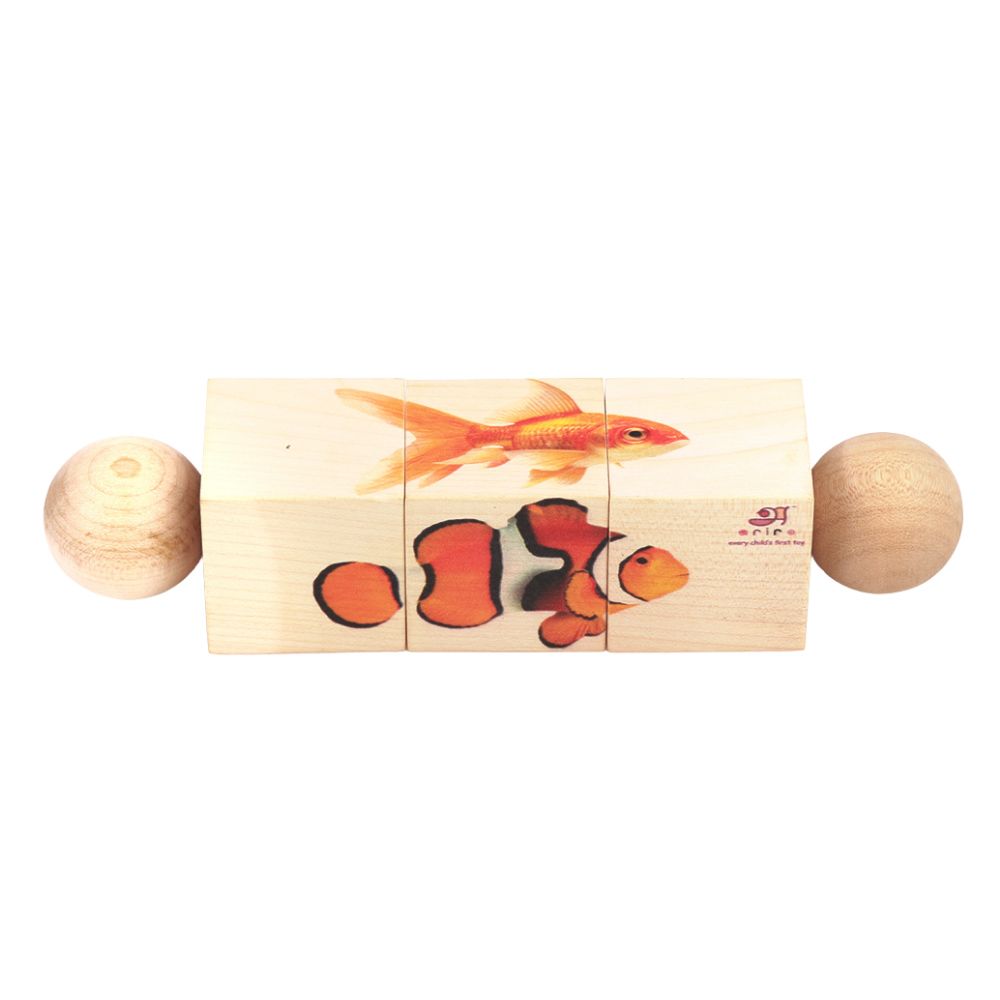 Ariro - Rotating Wooden Puzzle - Fish