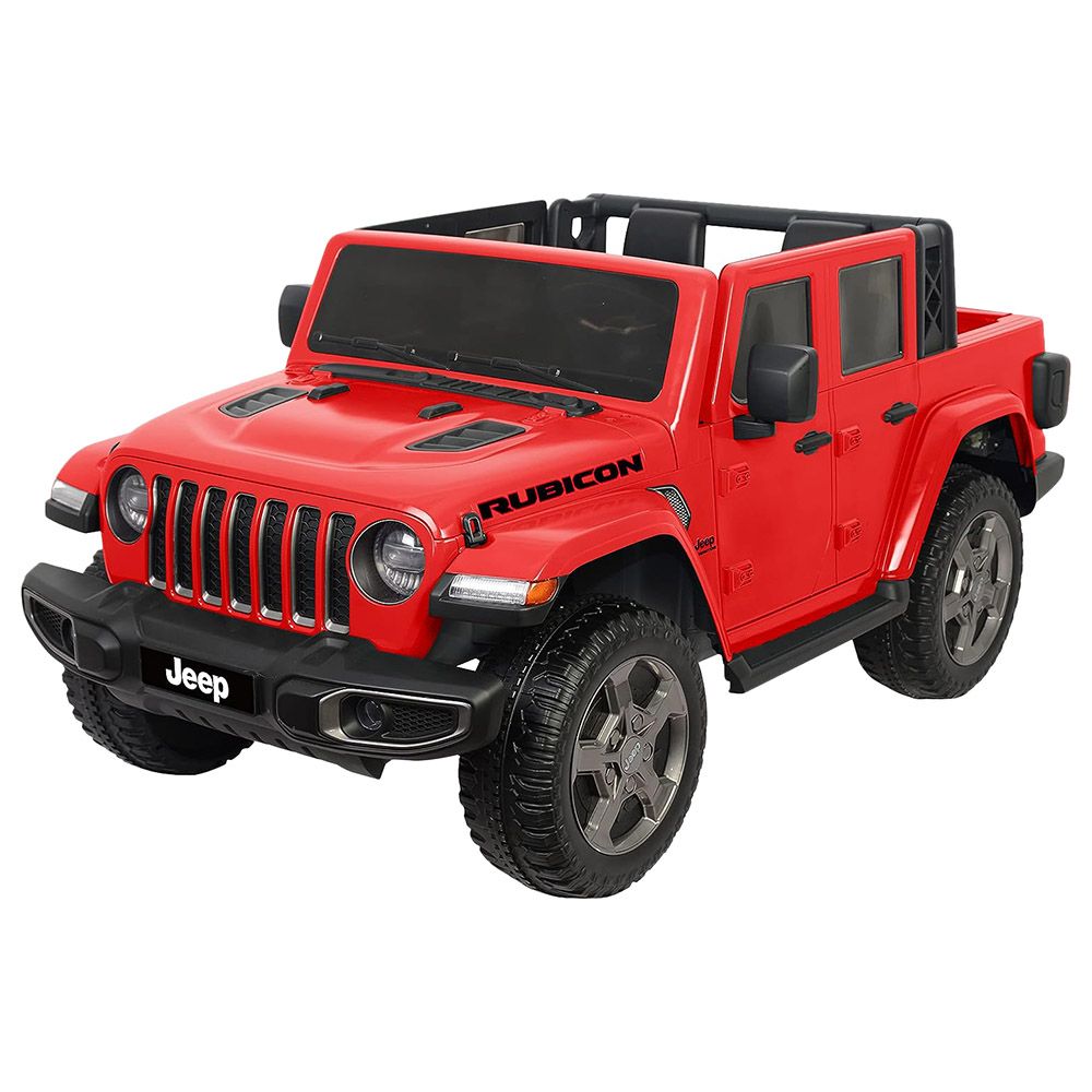 Jeep - Licensed Battery Operated Rubicon Kids Car - 12V - Red