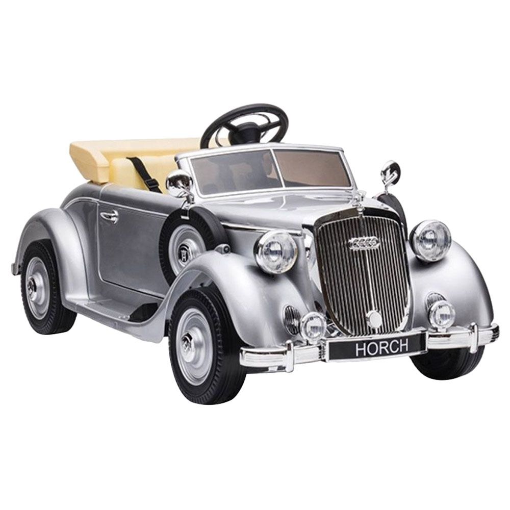 Audi - Retro Horch 930V Powered Vintage Rideon Car - Silver - 12V