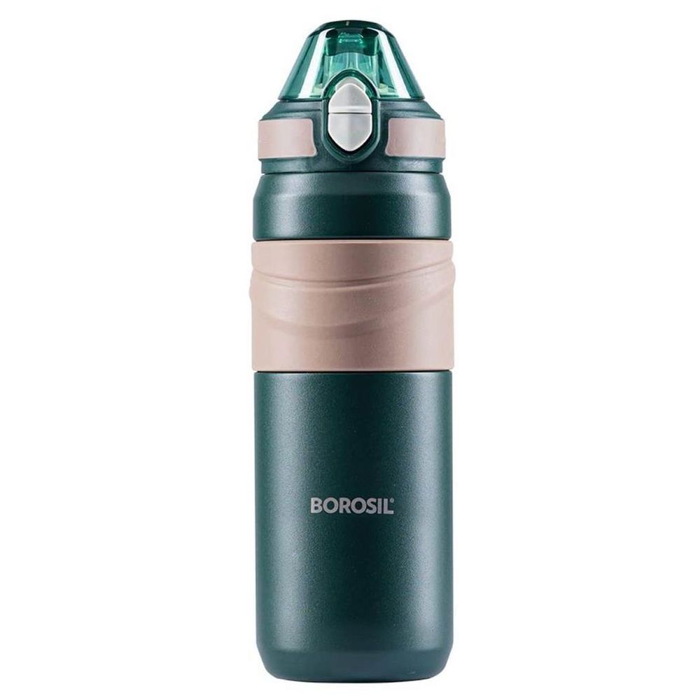 Borosil - Adventure Sipper Water Bottle - Green/Brown - 560 ml