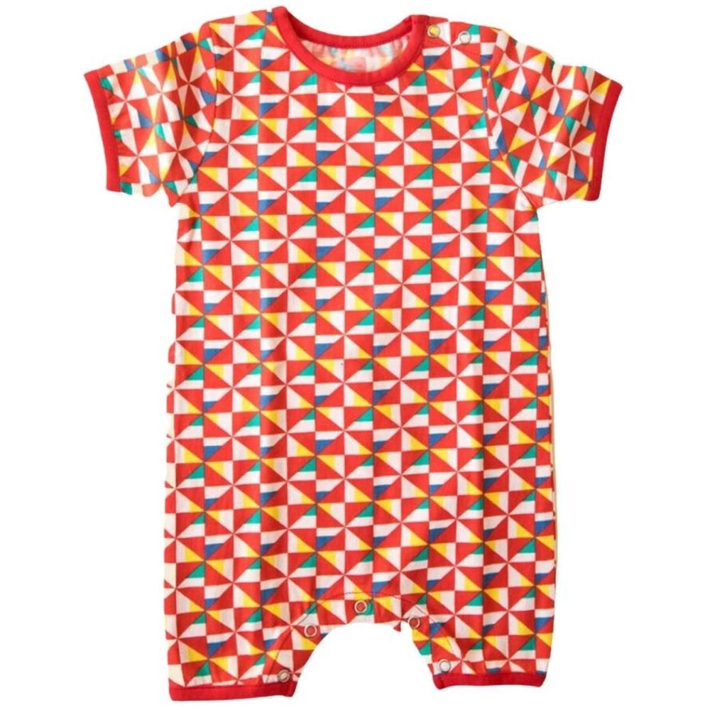 Ola Otter - Short Sleeve Romper - Pinwheel Parade