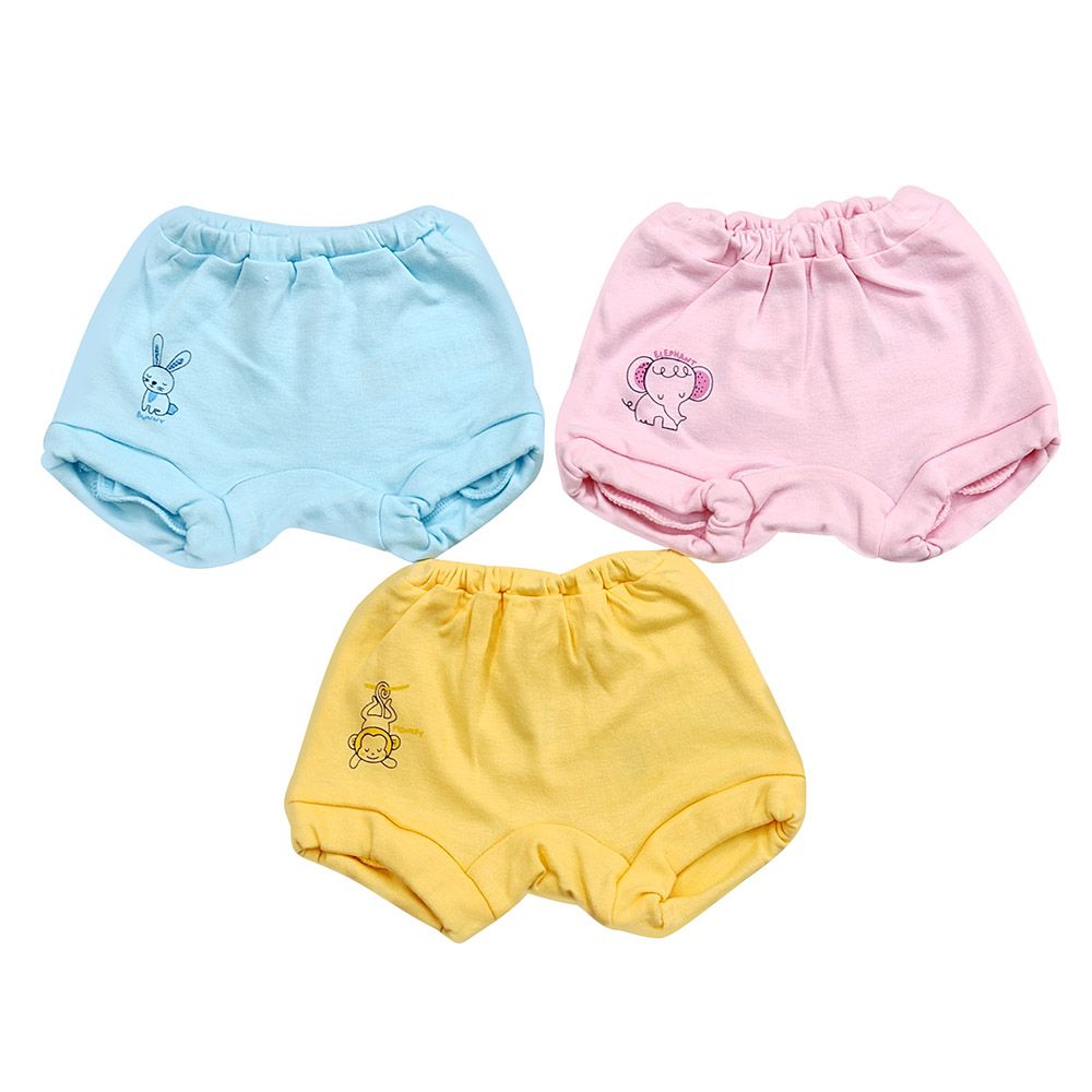 Smart Baby - 3pc-Set - Baby Girl Briefs - Pink/Blue