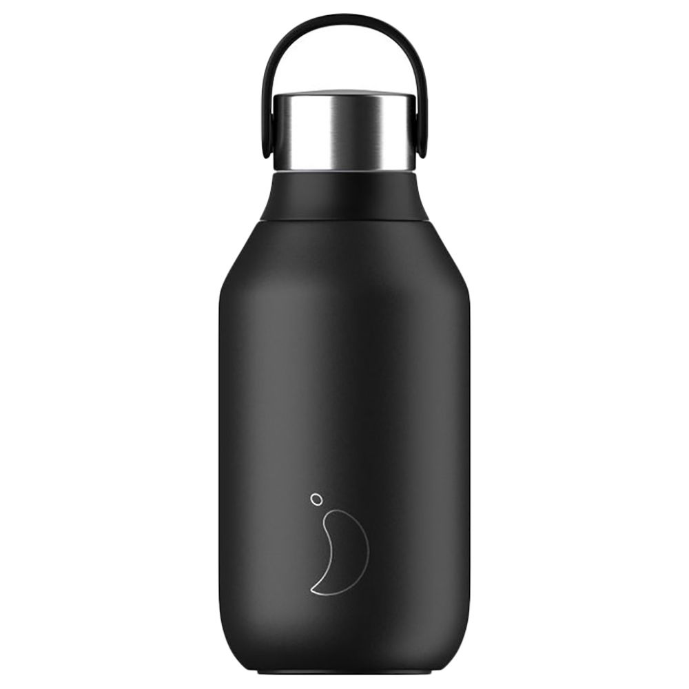 Chillys - Stainless Steel Water Bottle - Abyss Black - 350 ml