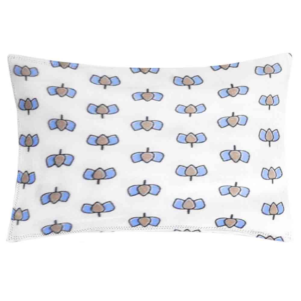 The Baby Atelier - Organic Baby Pillow Cover With fillers - Lotus Print