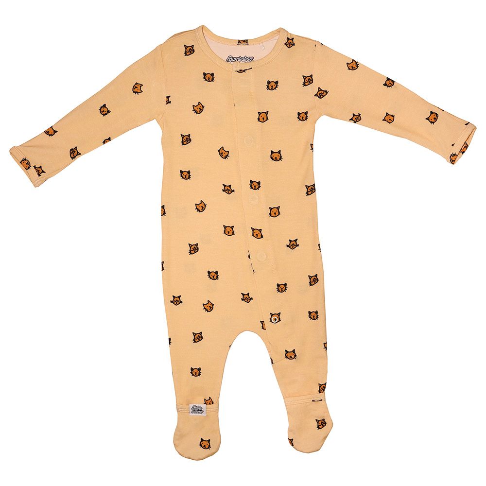 Bumbabae - Magnetic Clasp Sleepsuit - Ginger Cat