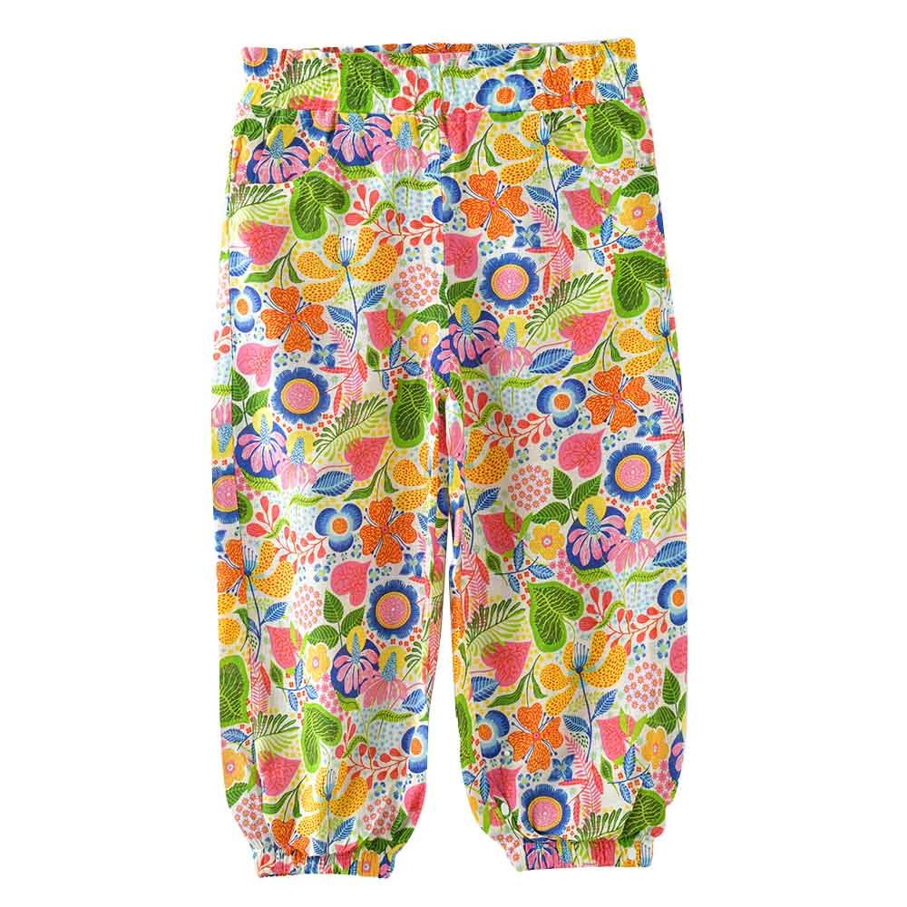 Jelliene - Breezy Blooms Girls Flowy Viscose Pants