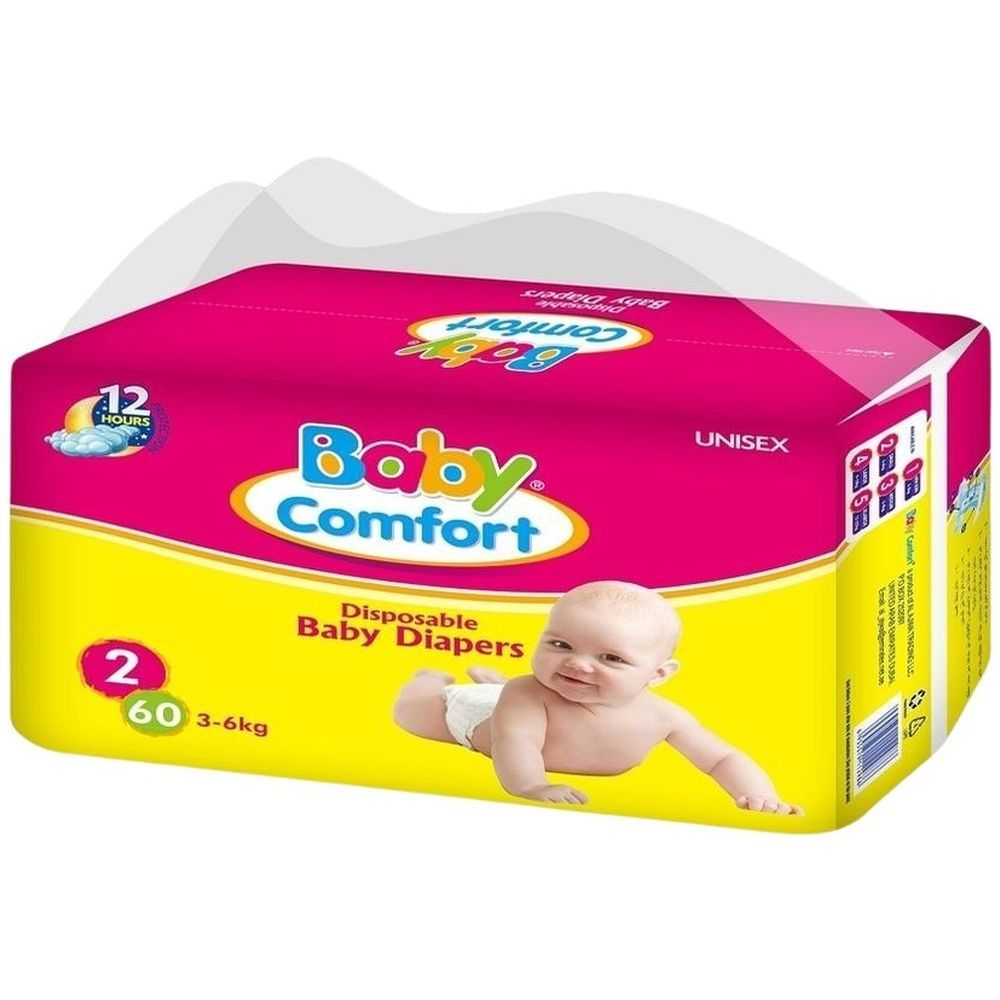 Baby Comfort - Baby Diapers - Size 2 Small - 3-6 kg -Pack of 4 - 240 Pcs