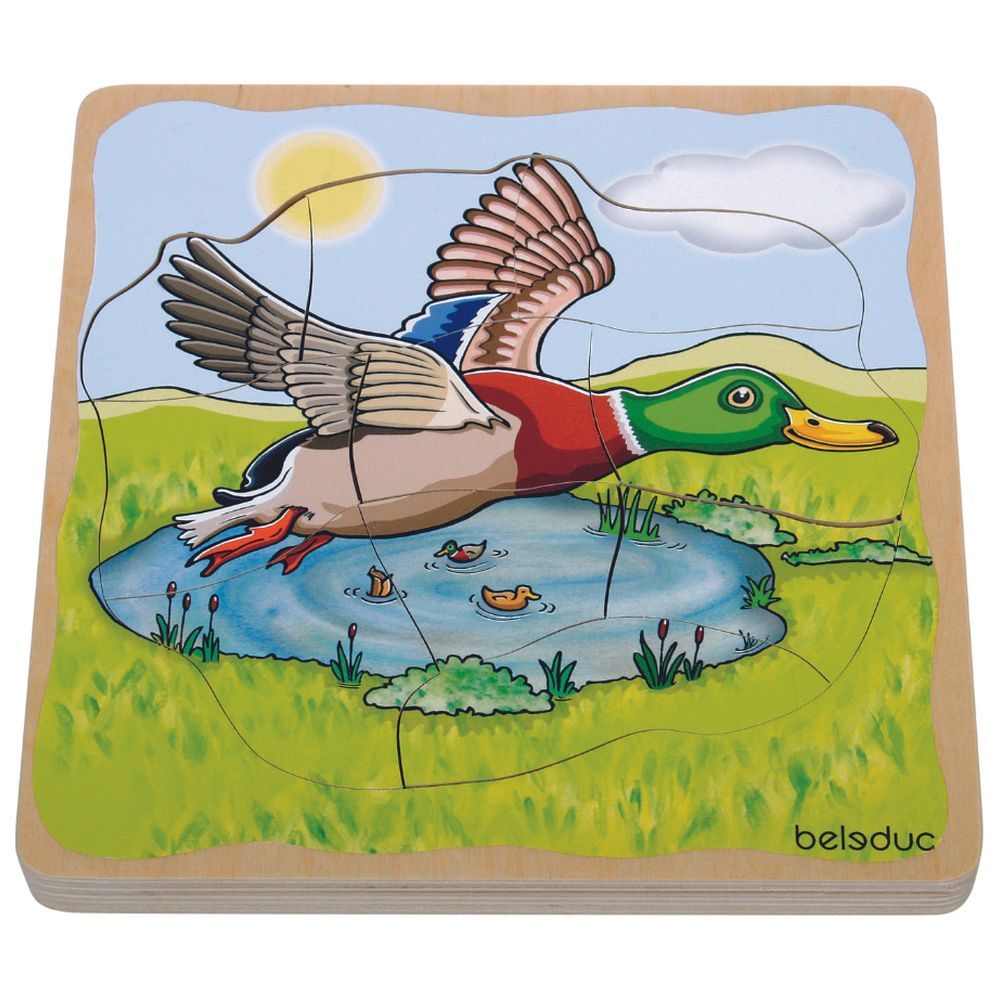 Beleduc - 5-In-1 Layer Puzzle - Duck