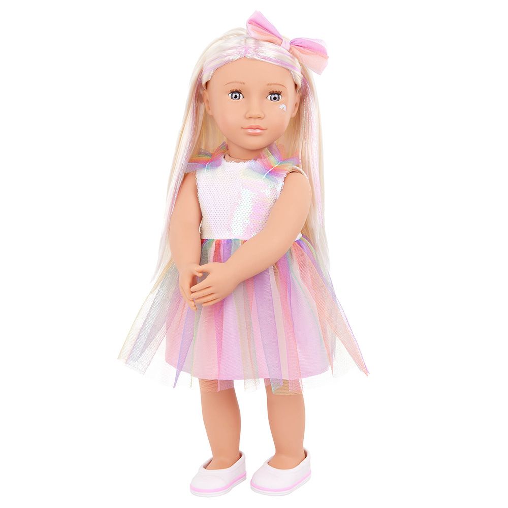 Our Generation - Iris Doll With Unicorn Outfit - 18 Inch