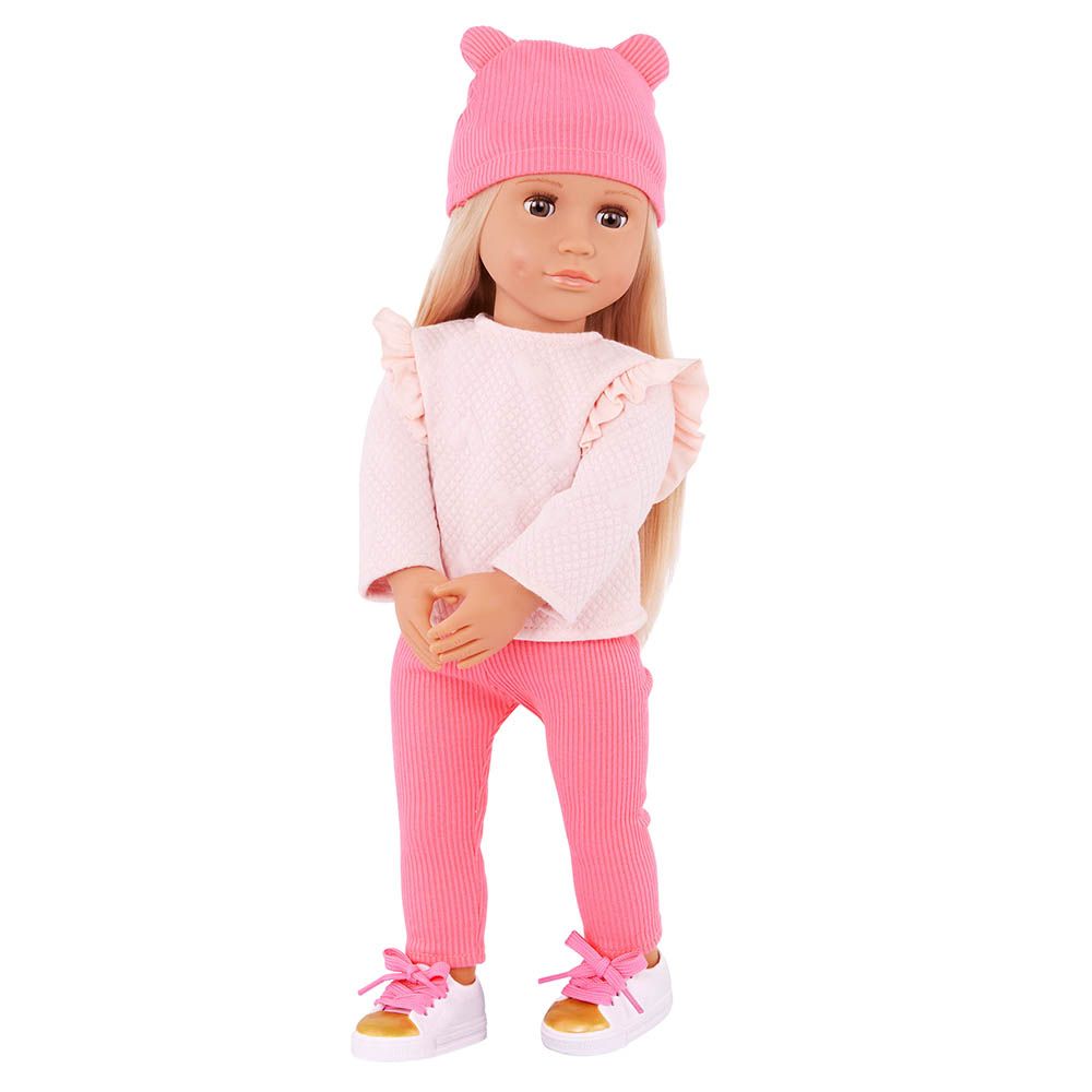 Our Generation - Joyce Doll With Sweatsuit And Beanie Hat - 18 Inch