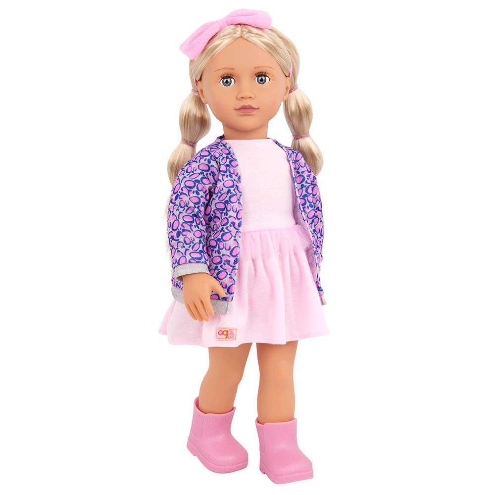 Our Generation - Joana Doll With Leopard Print Cardigan - 18 Inch