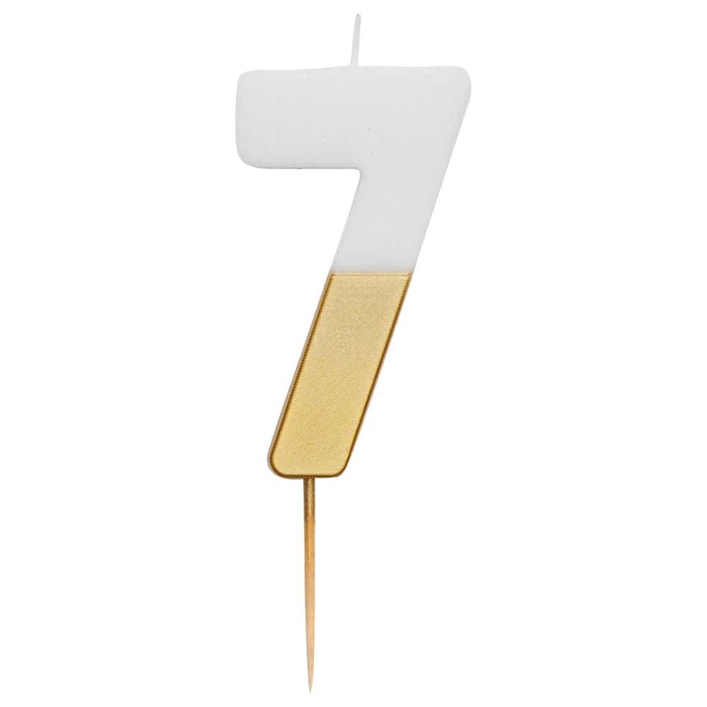 Talking Tables - We Heart Birthdays Number Candle 7 - Gold