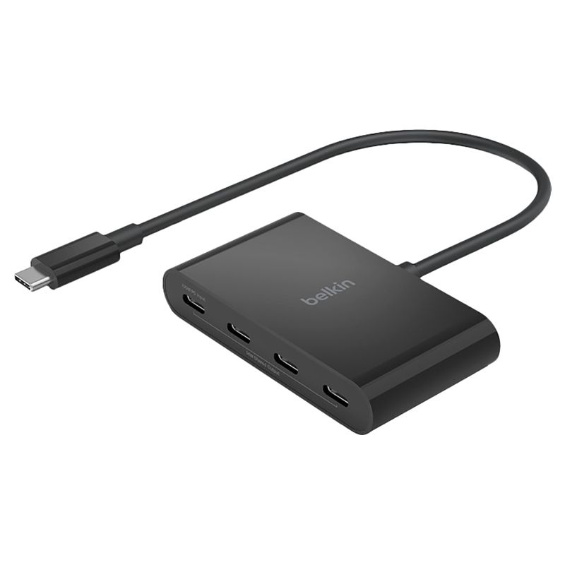 Belkin - USB-C To 4-Port USB-C Hub - Black