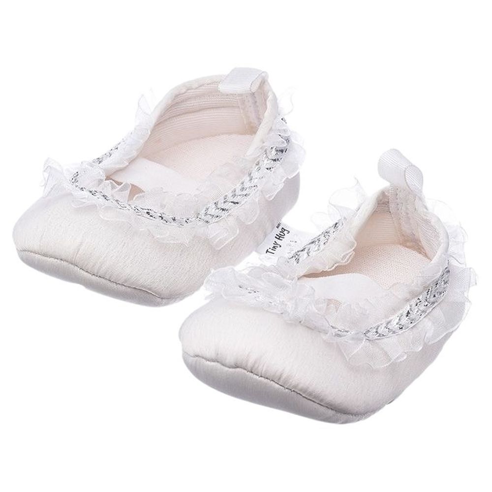 Tiny Hug - Soft & Warm Baby Booties - White