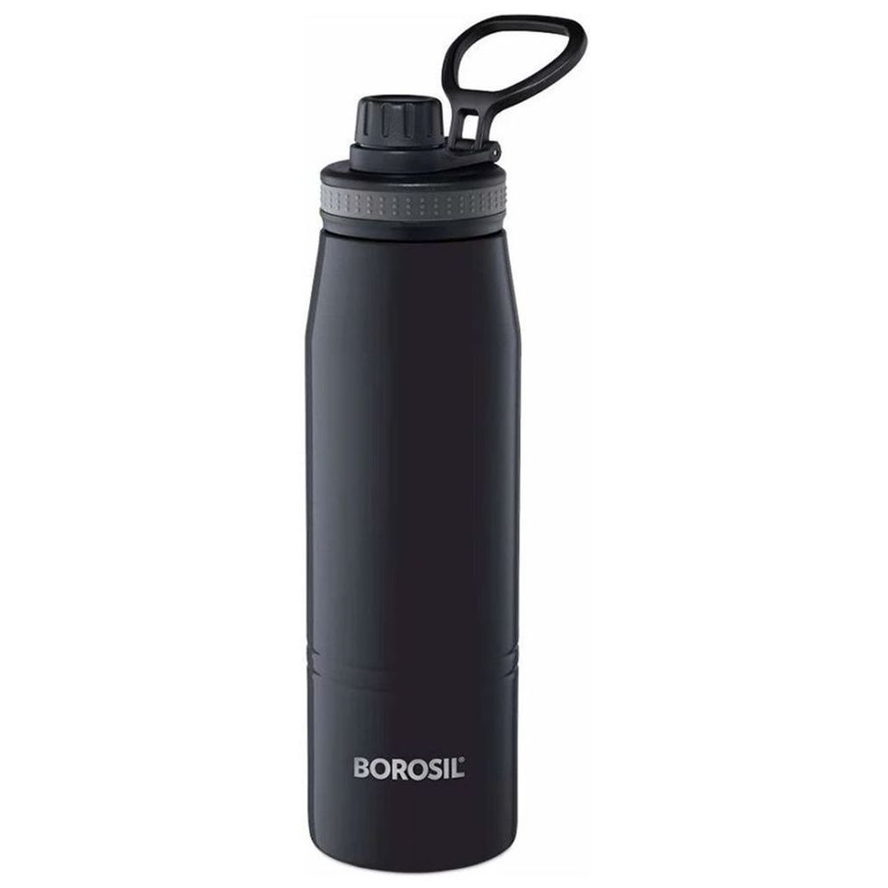 Borosil - Gosport Stainless Steel Water Bottle - Black - 600 ml