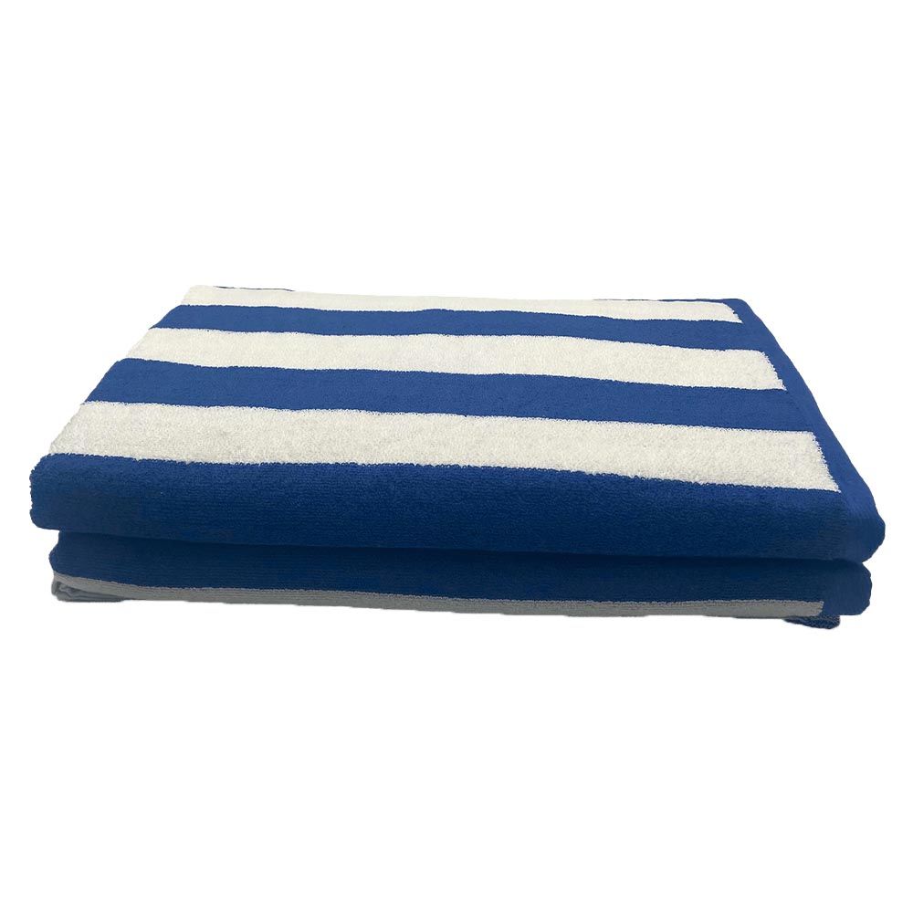 BYFT - Petunia Cabana Cotton Pool Towel - Royal Blue/White - 2pcs