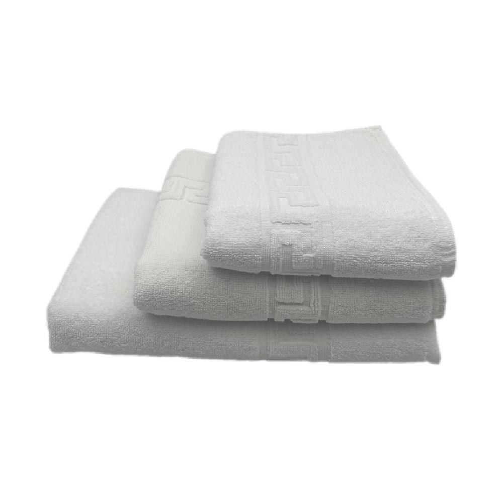 BYFT - Magnolia Luxury Bath And Hand Towel With Bath Mat - White - 3pcs