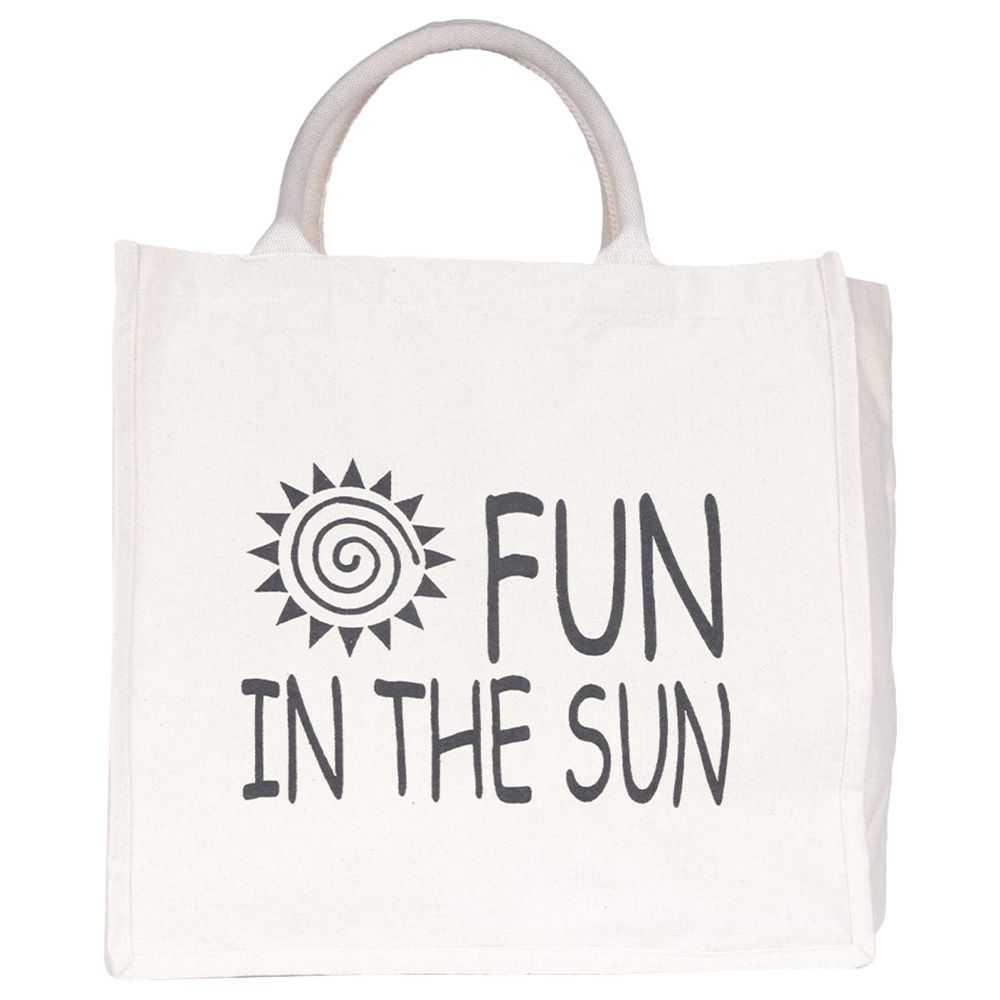 BYFT - Laminated Natural Canvas Bag - Fun In The Sun