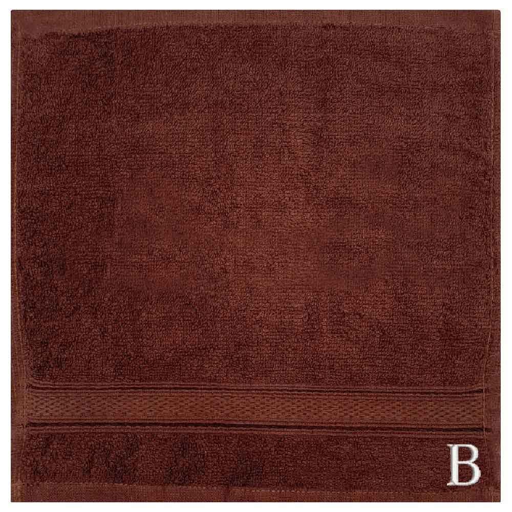 Byft - Letter B Monogrammed Face Towel - 30 x 30 cm - 6pcs