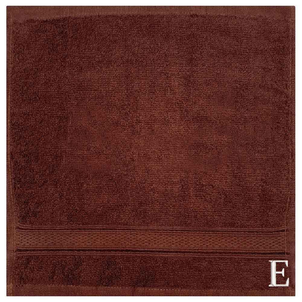 Byft - Letter E Monogrammed Face Towel - 30 x 30 cm - 6pcs