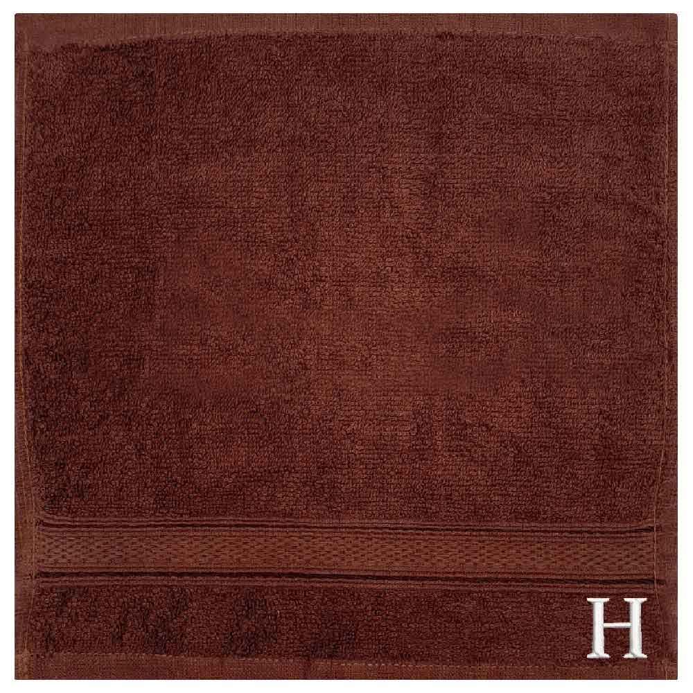 Byft - Letter H Monogrammed Face Towel - 30 x 30 cm - 6pcs