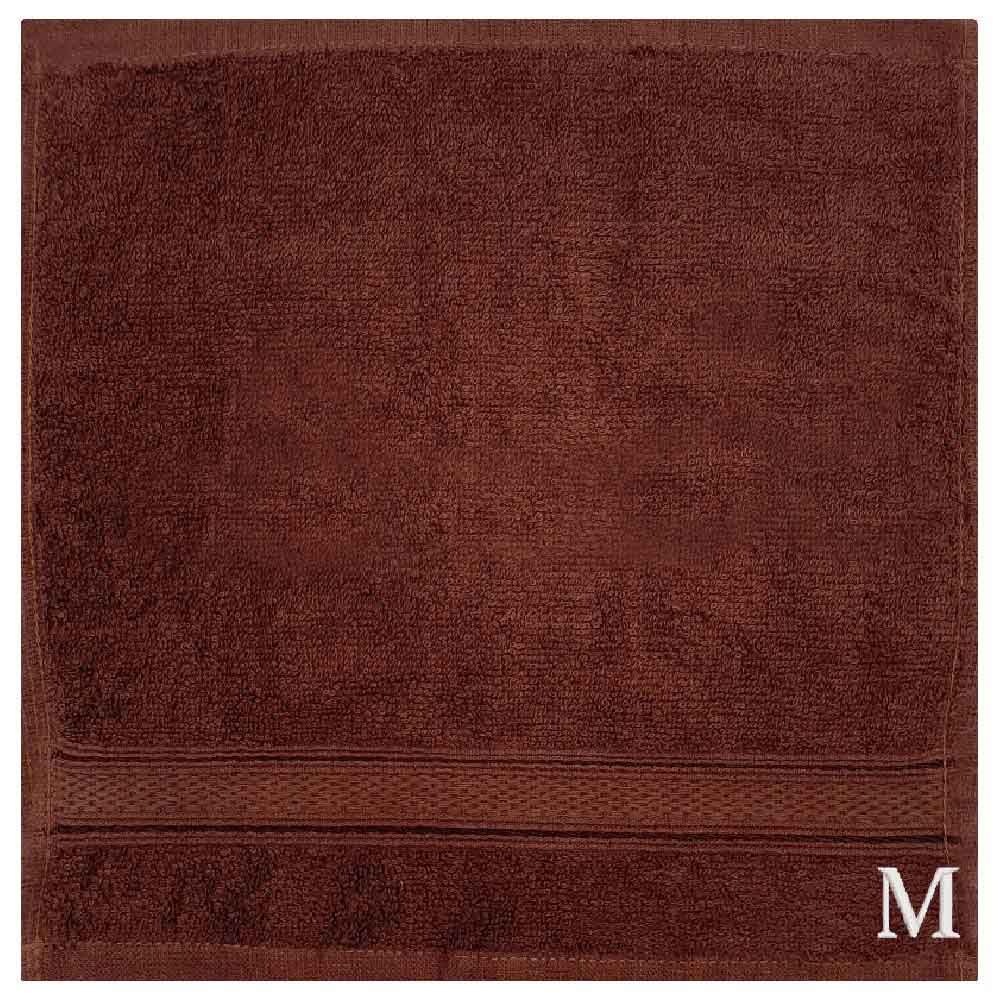 Byft - Letter M Monogrammed Face Towel - 30 x 30 cm - 6pcs