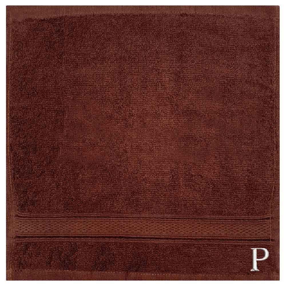 Byft - Letter P Monogrammed Face Towel - 30 x 30 cm - 6pcs