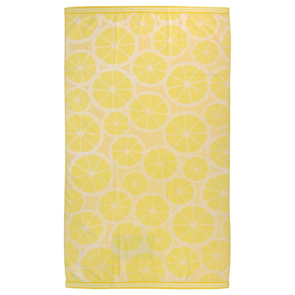 BYFT - Cotton Jacquard Beach Towel - 86x162cm - Lemon