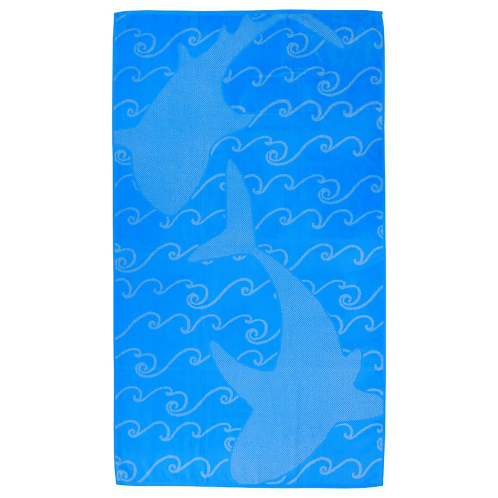 BYFT - Cotton Jacquard Beach Towel - 86x162cm - Sharks