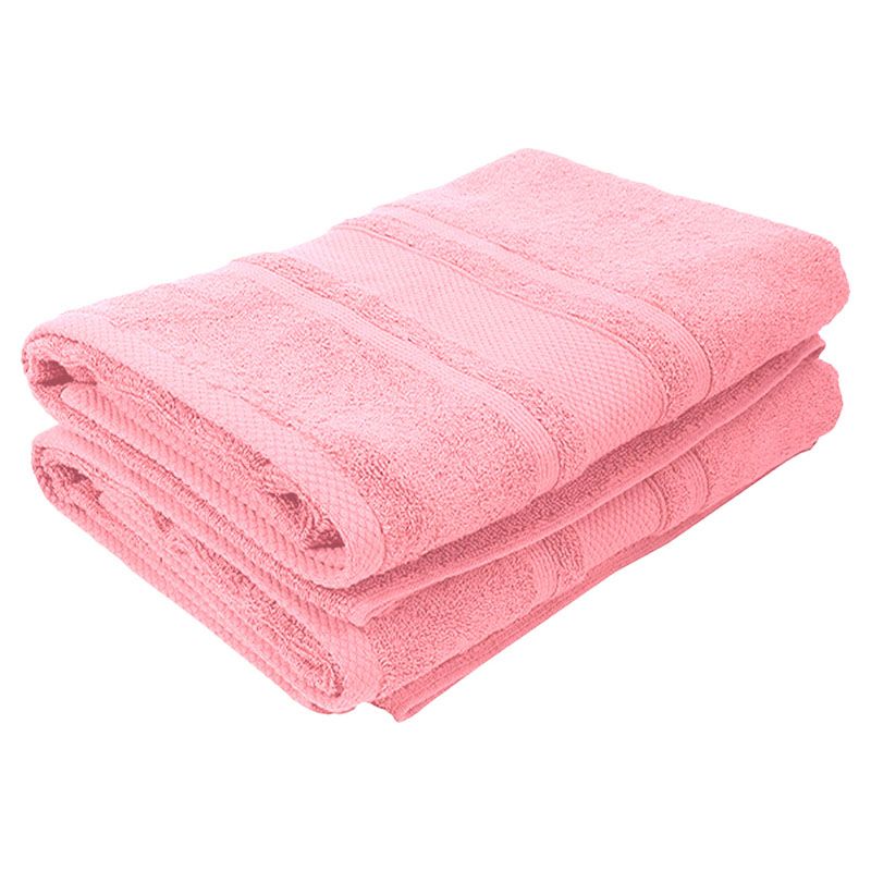 BYFT - Home Castle Premium Bath Sheet - Pink - 90 x 180cm - Pack of 2