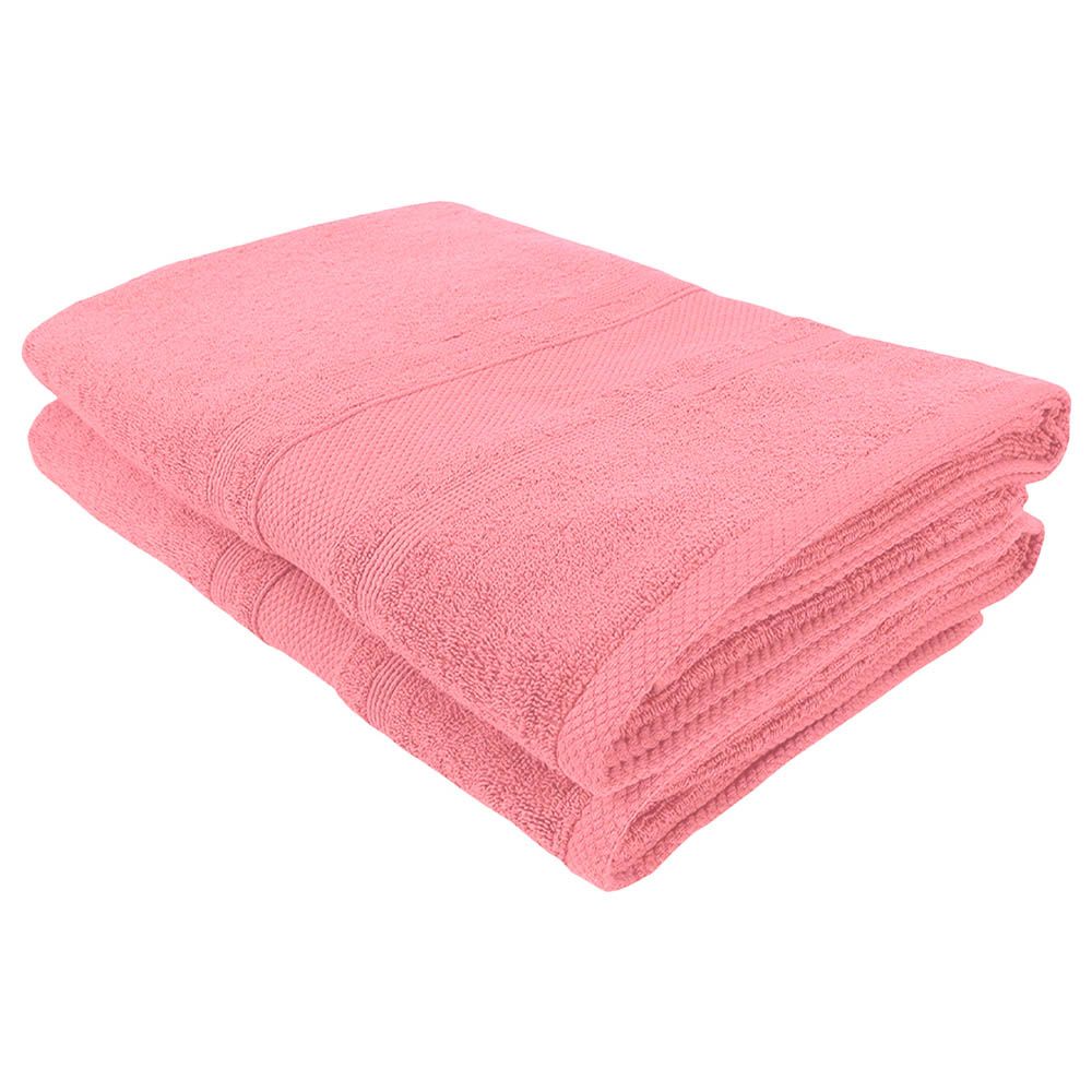 BYFT - Home Castle Premium Bath Towel - Pink - 70 x 140cm - Pack of 2