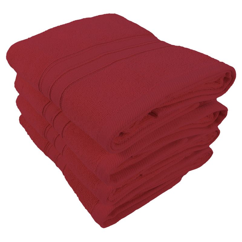 BYFT - Home Trendy Premium Hand Towel - Red - 50 x 90cm - Pack of 4