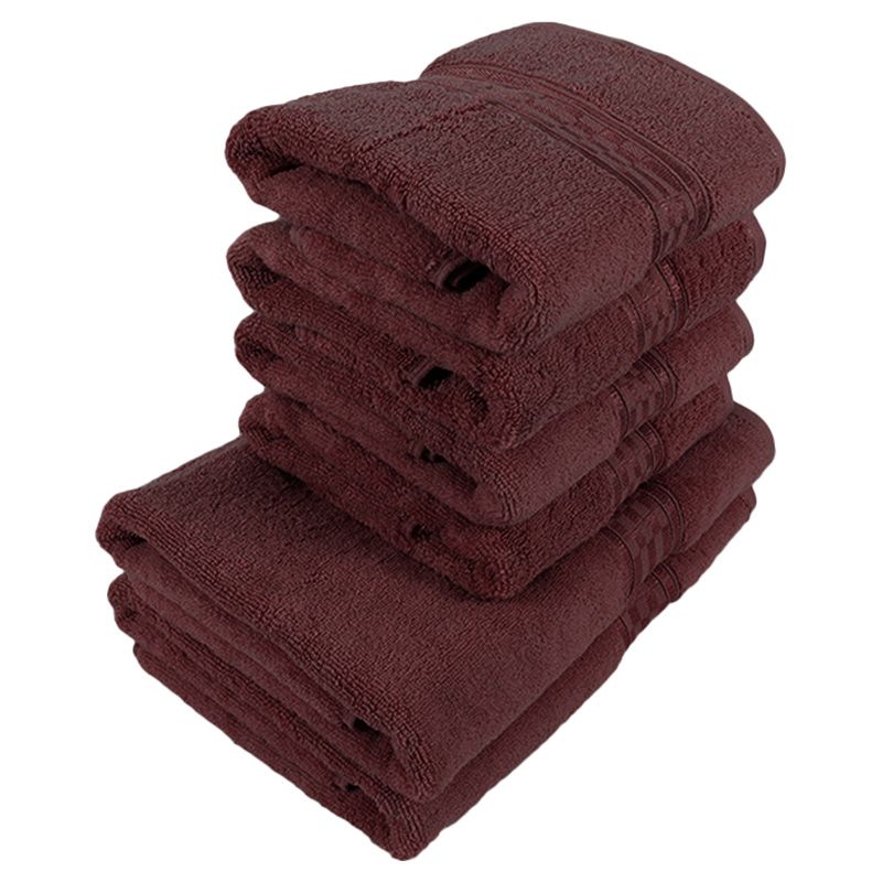 BYFT - Home Ultra Hand Towel 4pcs and Bath Towel 2pcs - Burgundy