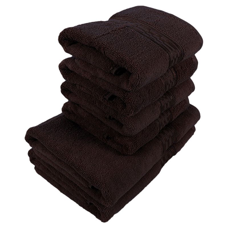 BYFT - Home Ultra Hand Towel 4pcs and Bath Towel 2pcs - Brown