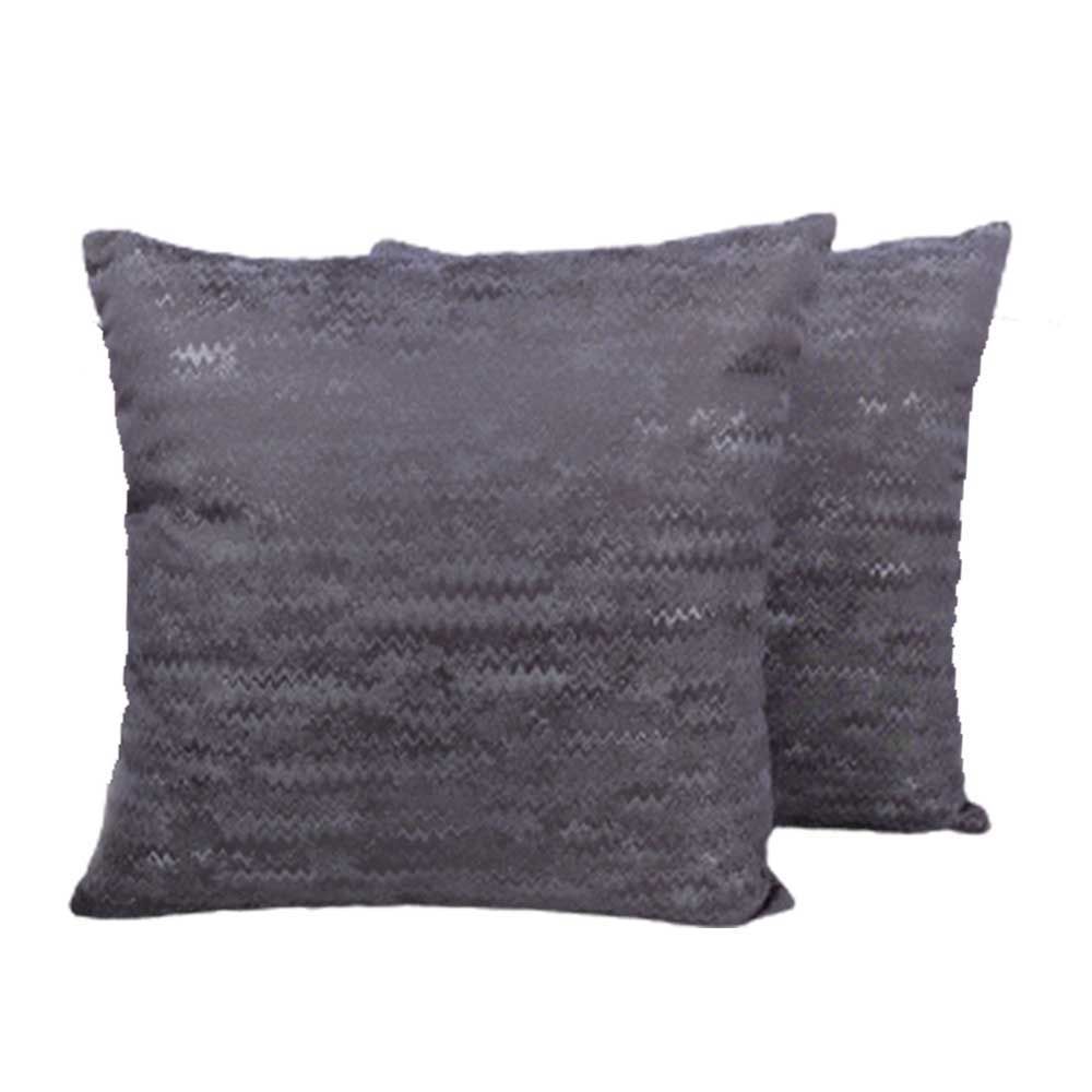 BYFT - Wave Decorative Cushion And Cover - Grey - 2pcs