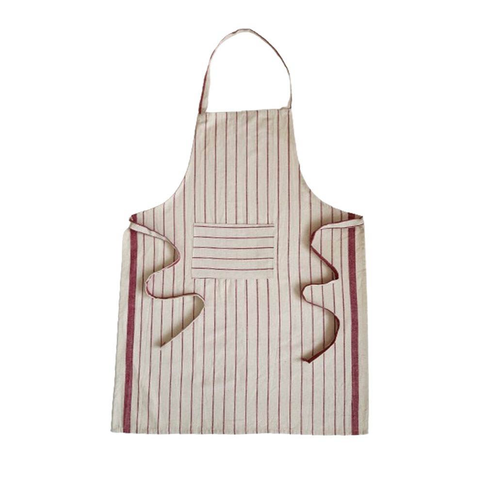 BYFT - Orchard Classic Striped Kitchen Apron - Red/White