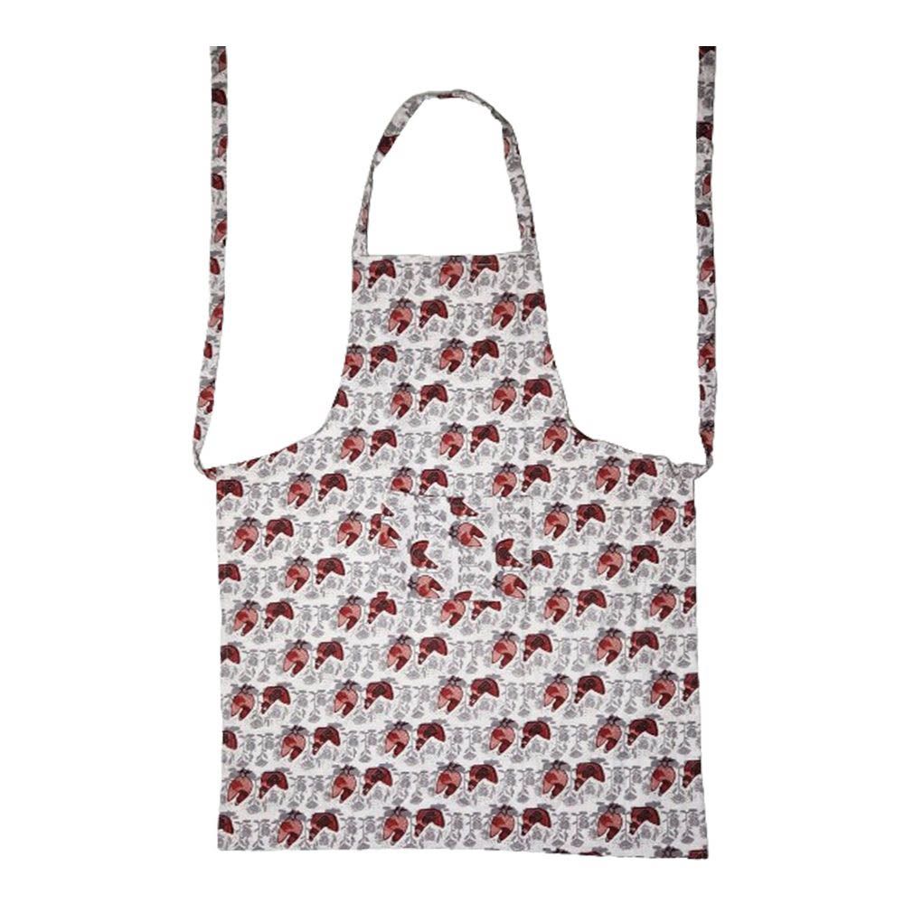 BYFT - Orchard Hen Printed Kitchen Apron - White