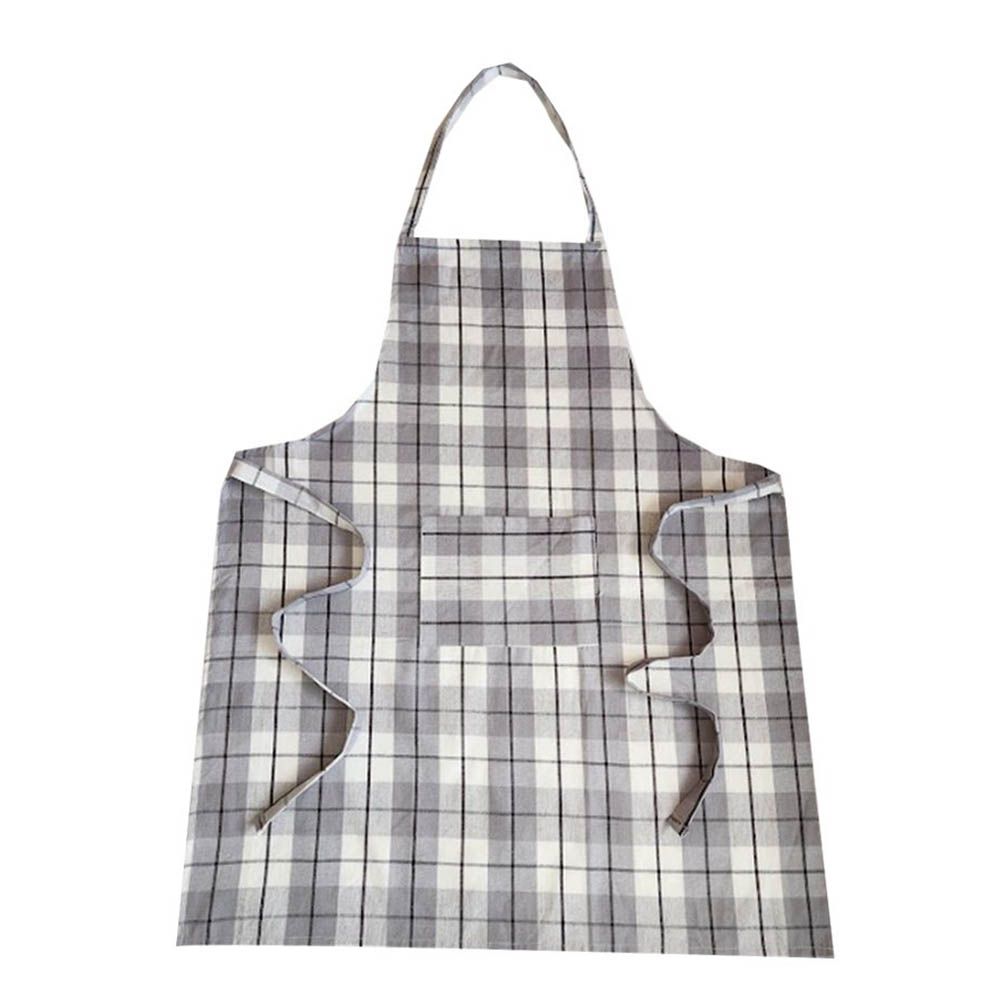 BYFT - Orchard Checkered Kitchen Apron - Light Grey/Black