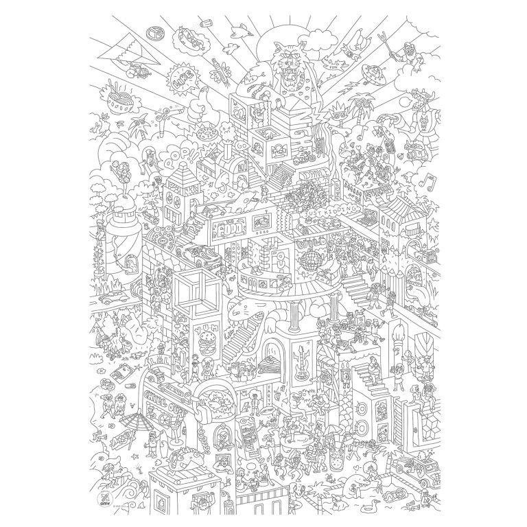 Omy, Large Coloring  Poster - Party