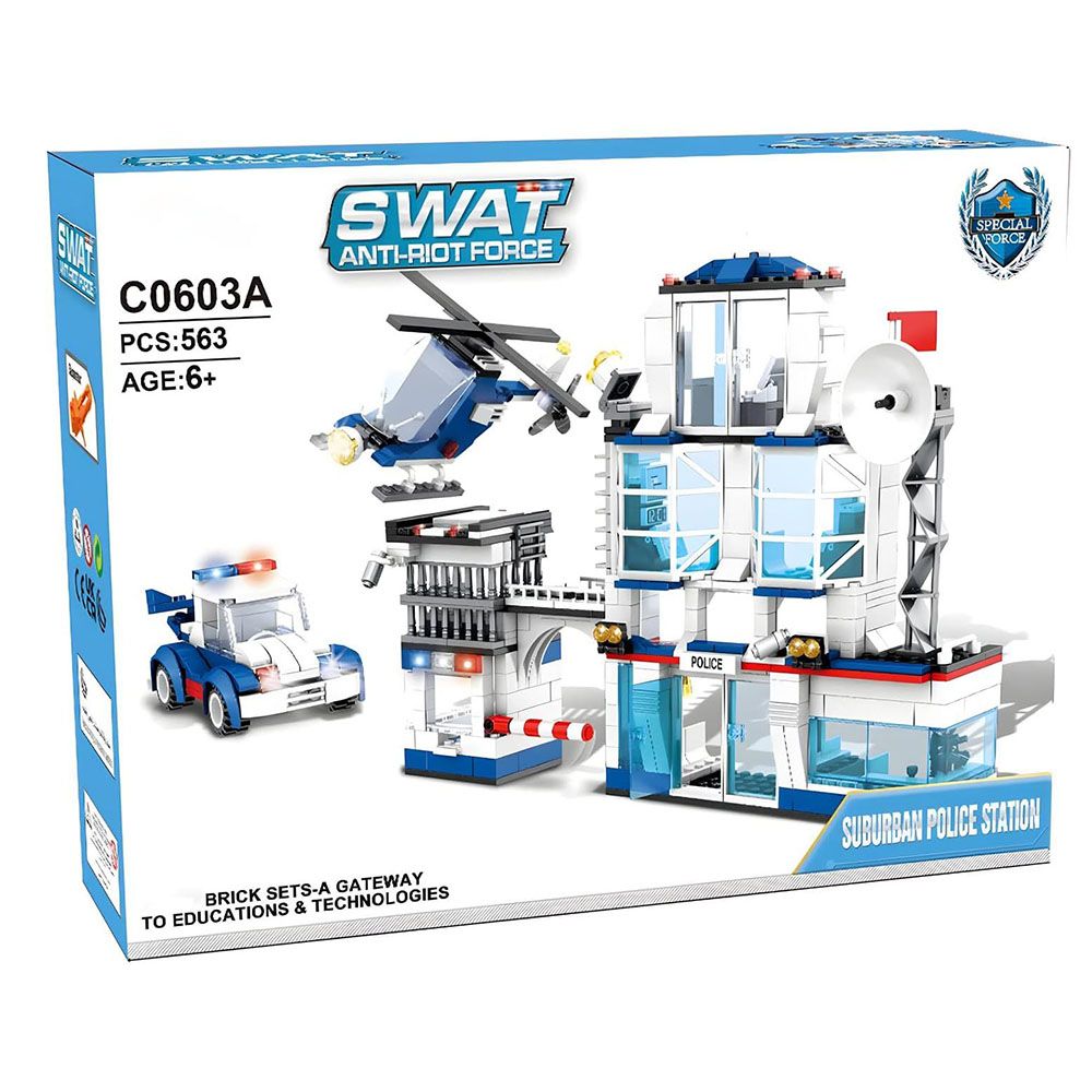 Woma - Police Station Building Blocks - Swat - 563 Pcs