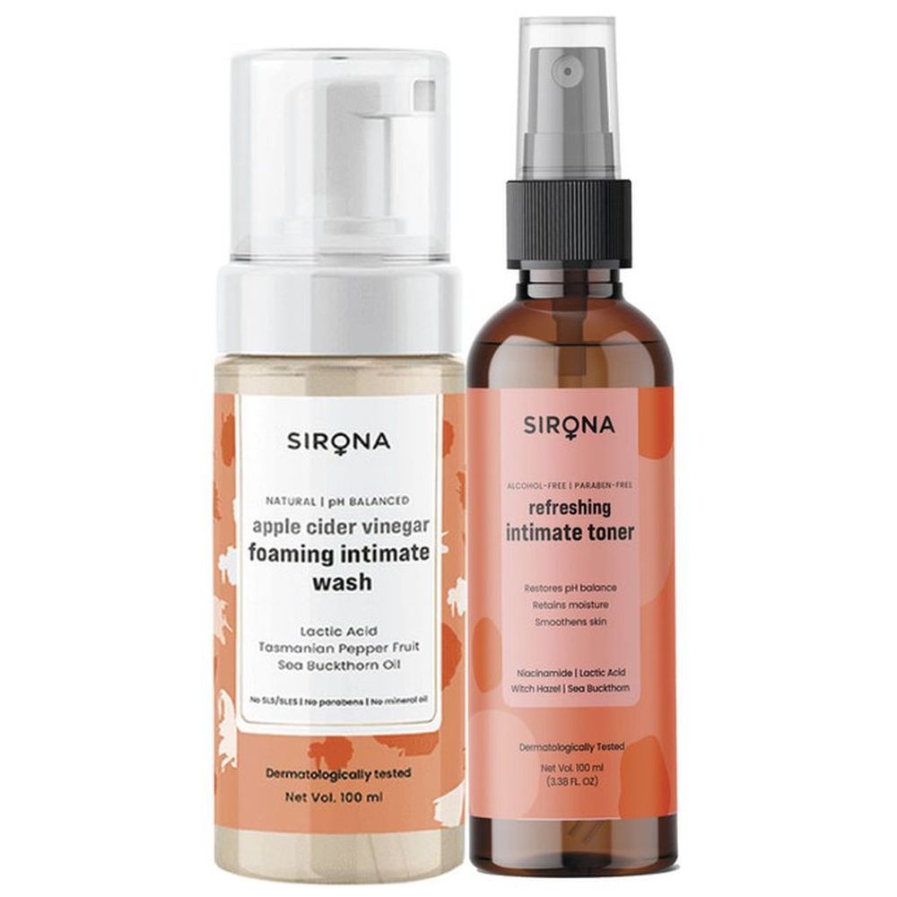 Sirona - Apple Cider Vinegar Intimate Wash - 100 ml w/ Toner - 100 ml